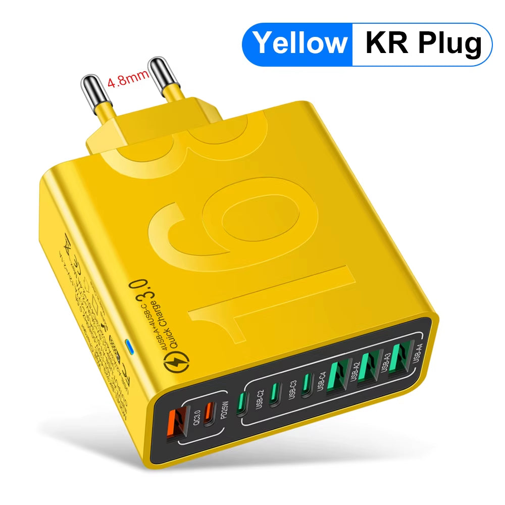 Power Up Fast with the 150W Multi-Port USB Charger – Ideal for Xiaomi, iPhone, Samsung, and Huawei!