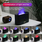 Transform Your Space with the Flame Effect Aroma Diffuser – Ultrasonic Cool Mist Humidifier with LED Light
