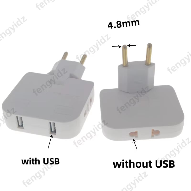 Transform Your Travel Experience with the 3-in-1 Foldable EU Power Socket Plug Adapter - US to EU Converter