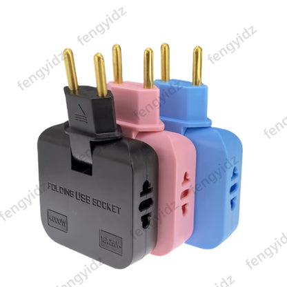 Transform Your Travel Experience with the 3-in-1 Foldable EU Power Socket Plug Adapter - US to EU Converter