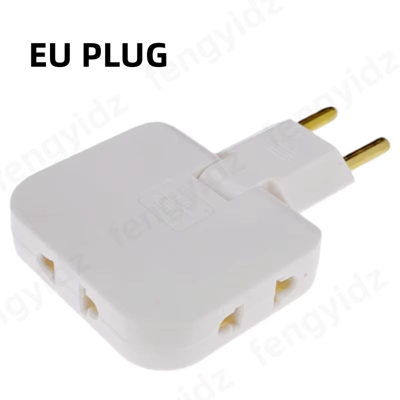 Transform Your Travel Experience with the 3-in-1 Foldable EU Power Socket Plug Adapter - US to EU Converter
