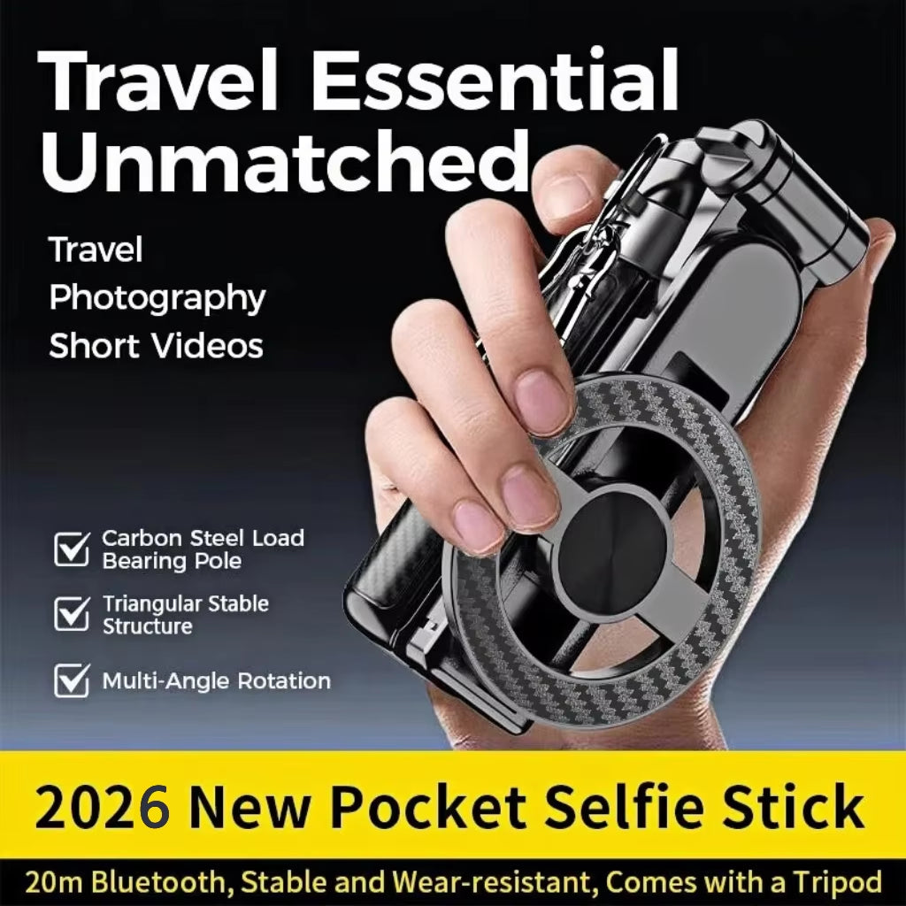Versatile 4-in-1 Magnetic Tripod & Selfie Stick for Effortless Photography
