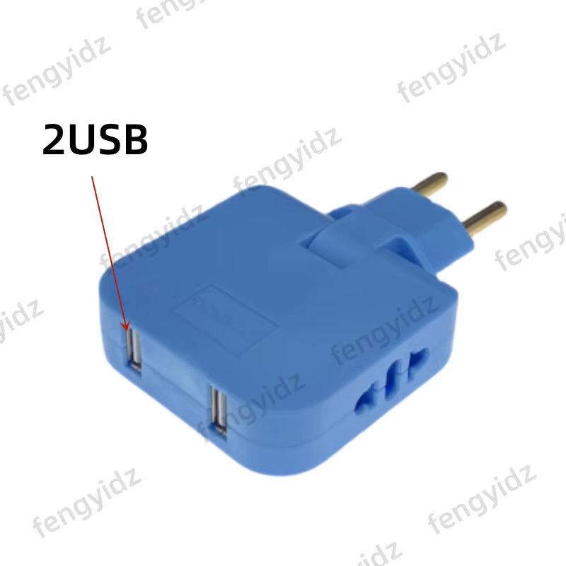 Transform Your Travel Experience with the 3-in-1 Foldable EU Power Socket Plug Adapter - US to EU Converter
