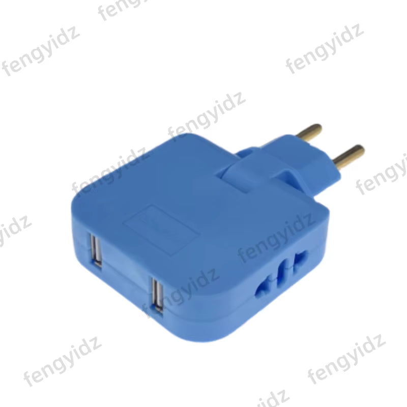 Transform Your Travel Experience with the 3-in-1 Foldable EU Power Socket Plug Adapter - US to EU Converter