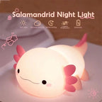 Adorable Axolotl Silicone Night Light – Rechargeable Touch-Control Lamp for Cozy Nights