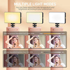 Illuminate Your Selfies: 120 LED Rechargeable Clip-On Video Light for Perfect Content Creation