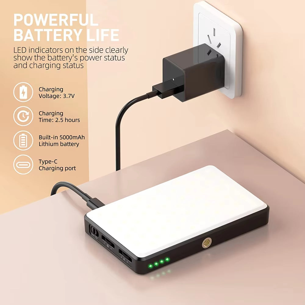 Illuminate Your Selfies: 120 LED Rechargeable Clip-On Video Light for Perfect Content Creation