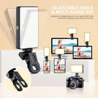 Illuminate Your Selfies: 120 LED Rechargeable Clip-On Video Light for Perfect Content Creation