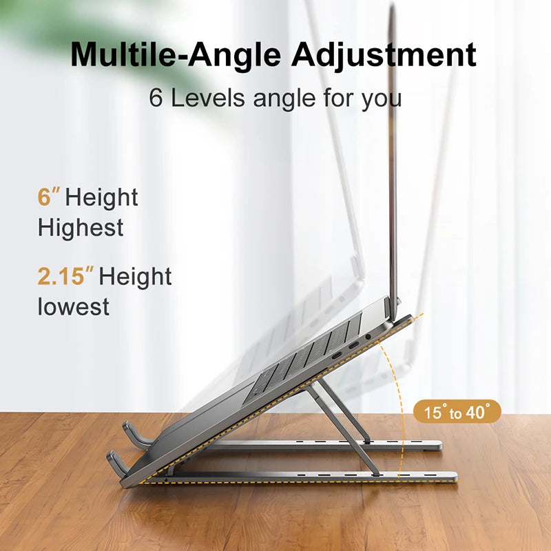 Elevate Your Workspace with the Adjustable Foldable Laptop Stand