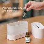 Transform Your Space with the Flame Effect Aroma Diffuser – Ultrasonic Cool Mist Humidifier with LED Light