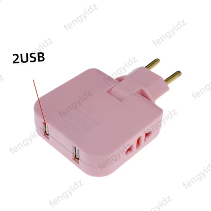 Transform Your Travel Experience with the 3-in-1 Foldable EU Power Socket Plug Adapter - US to EU Converter