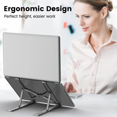 Elevate Your Workspace with the Adjustable Foldable Laptop Stand