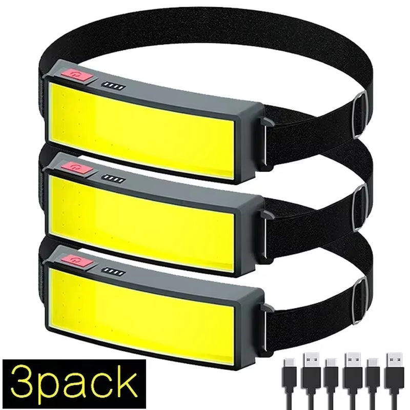 Ultimate Rechargeable COB LED Headlamp – Bright, Versatile, and Waterproof for All Your Outdoor Adventures