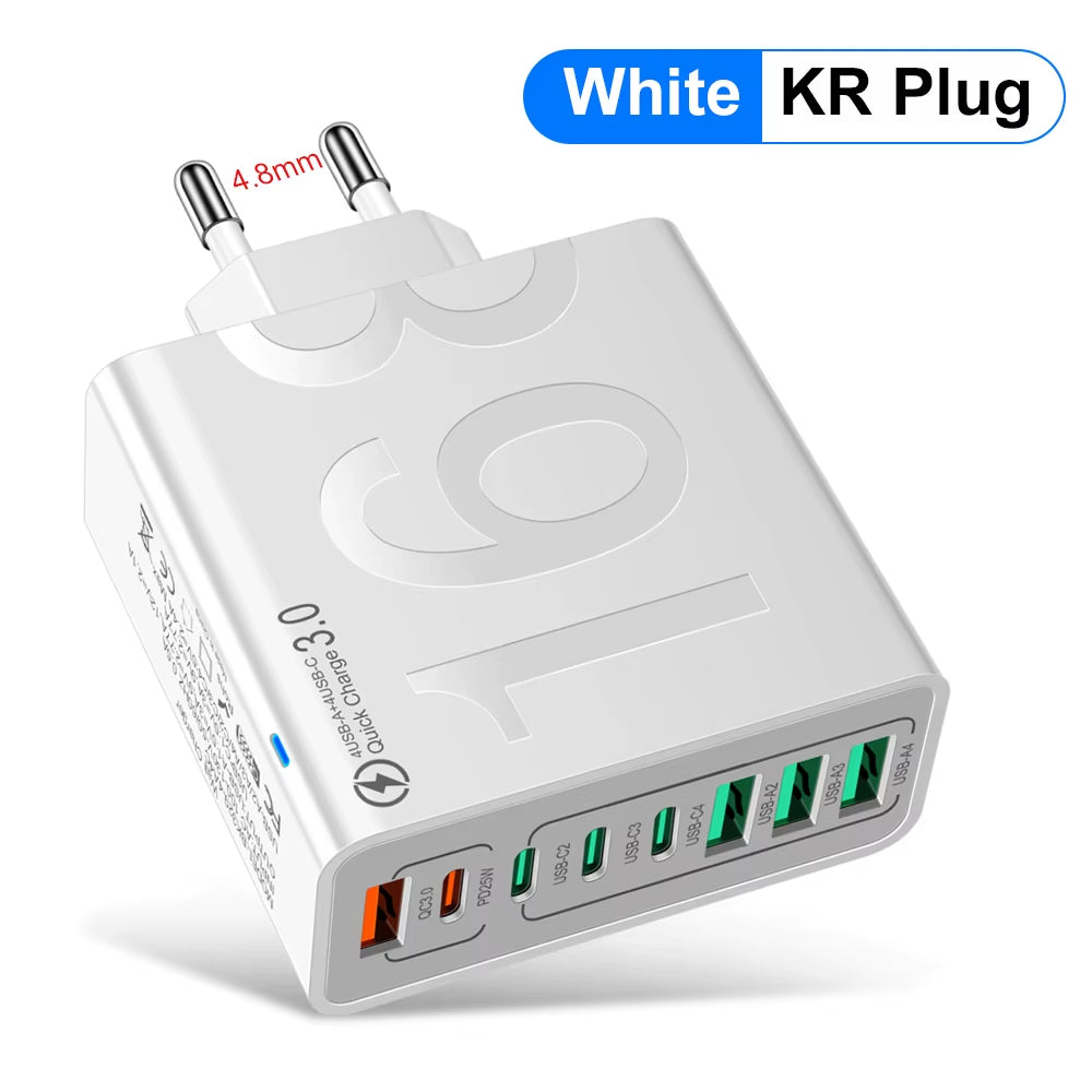 Power Up Fast with the 150W Multi-Port USB Charger – Ideal for Xiaomi, iPhone, Samsung, and Huawei!