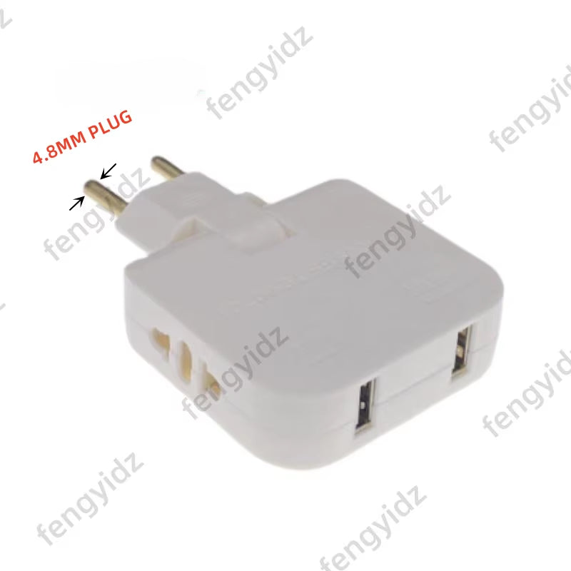 Transform Your Travel Experience with the 3-in-1 Foldable EU Power Socket Plug Adapter - US to EU Converter