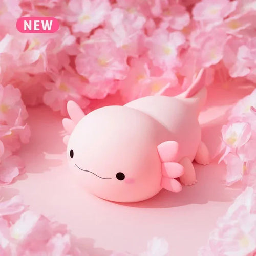Adorable Axolotl Silicone Night Light – Rechargeable Touch-Control Lamp for Cozy Nights