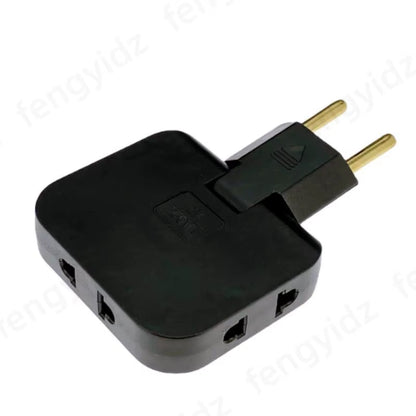 Transform Your Travel Experience with the 3-in-1 Foldable EU Power Socket Plug Adapter - US to EU Converter